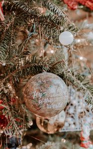 Preview wallpaper tree, decoration, ball, globe, new year