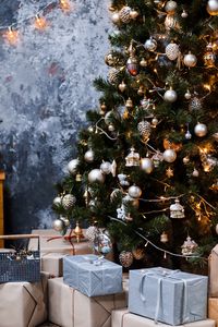 Preview wallpaper tree, decoration, gifts, new year, christmas