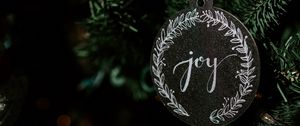 Preview wallpaper tree, decoration, inscription, new year, christmas