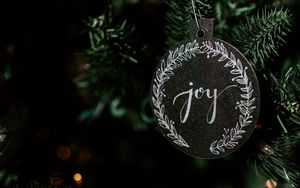 Preview wallpaper tree, decoration, inscription, new year, christmas