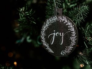 Preview wallpaper tree, decoration, inscription, new year, christmas
