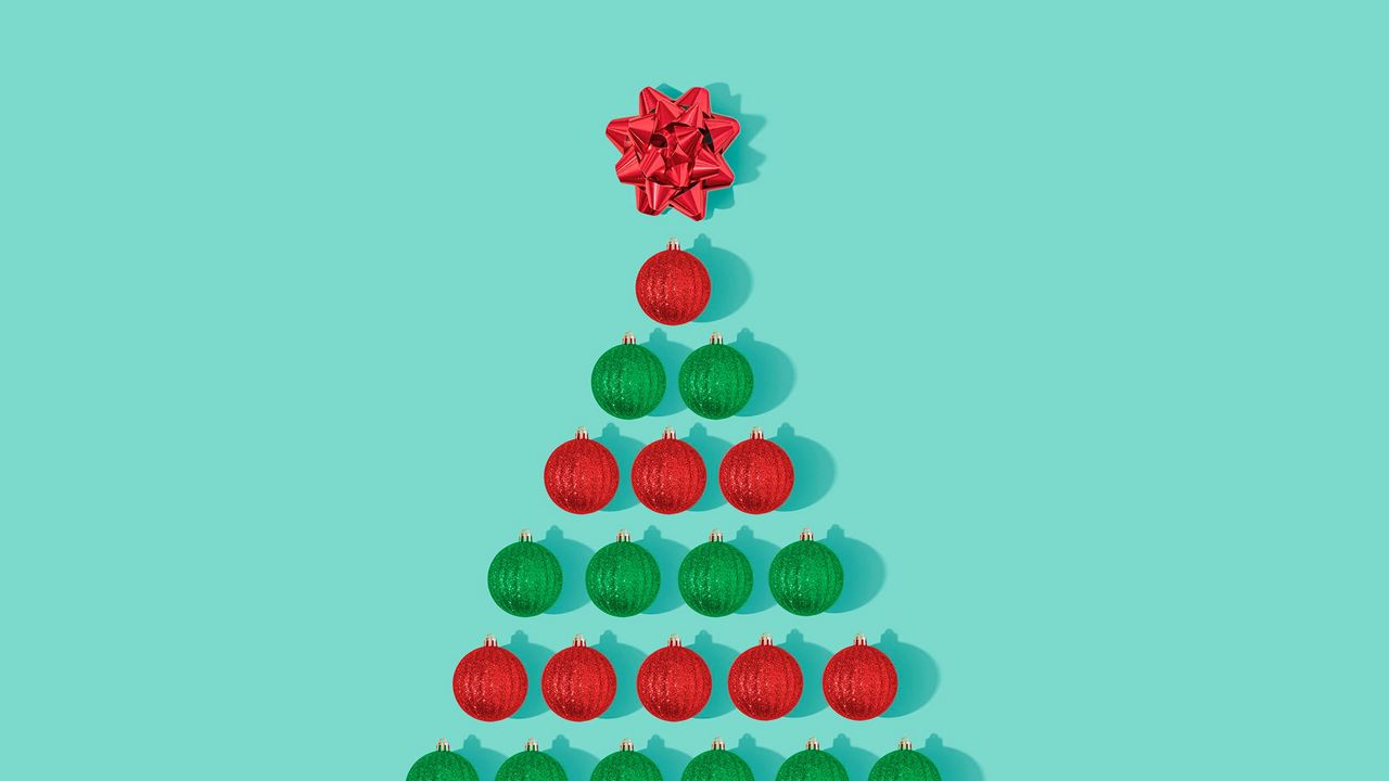 Wallpaper tree, decorations, balls, christmas, new year, decoration