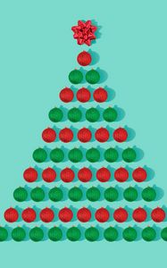 Preview wallpaper tree, decorations, balls, christmas, new year, decoration