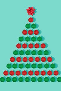 Preview wallpaper tree, decorations, balls, christmas, new year, decoration