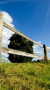 Preview wallpaper tree, fence, boards, summer