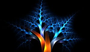 Preview wallpaper tree, fractal, lines, plexus
