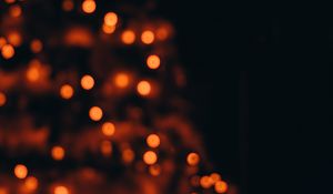 Preview wallpaper tree, garland, blur, bokeh, lights