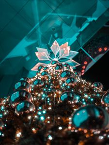 Preview wallpaper tree, garland, new year, christmas, decoration