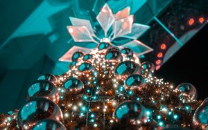 Preview wallpaper tree, garland, new year, christmas, decoration