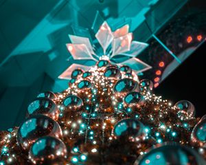 Preview wallpaper tree, garland, new year, christmas, decoration