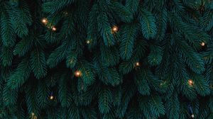 Preview wallpaper tree, garland, new year, christmas, holidays