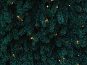 Preview wallpaper tree, garland, new year, christmas, holidays