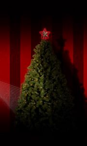 Preview wallpaper tree, garland, star, holiday, christmas, inscription, congratulations