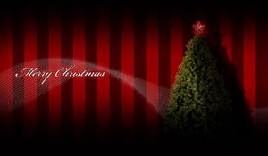 Preview wallpaper tree, garland, star, holiday, christmas, inscription, congratulations