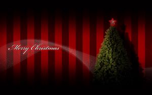 Preview wallpaper tree, garland, star, holiday, christmas, inscription, congratulations