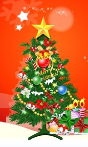 Preview wallpaper tree, gifts, star, snowflake, holiday, christmas