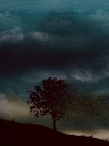 Preview wallpaper tree, gloom, art, dark