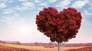 Preview wallpaper tree, heart, photoshop, leaves