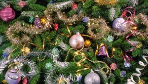 Preview wallpaper tree, holiday, tinsel, ornaments, toys