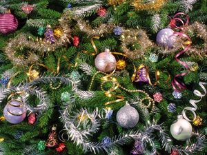 Preview wallpaper tree, holiday, tinsel, ornaments, toys
