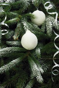 Preview wallpaper tree, needles, christmas decorations, snow, holiday, christmas