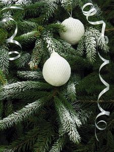 Preview wallpaper tree, needles, christmas decorations, snow, holiday, christmas