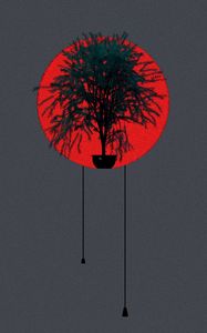 Preview wallpaper tree, pot, plant, circle, art
