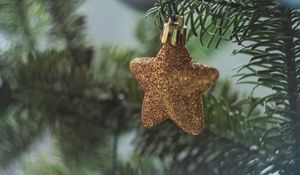 Preview wallpaper tree, star, decoration, new year, christmas