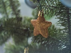 Preview wallpaper tree, star, decoration, new year, christmas