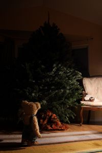 Preview wallpaper tree, toy, teddy bear, new year, christmas