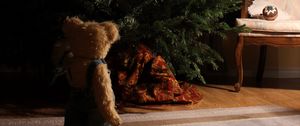 Preview wallpaper tree, toy, teddy bear, new year, christmas