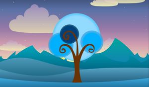 Preview wallpaper tree, vector, art