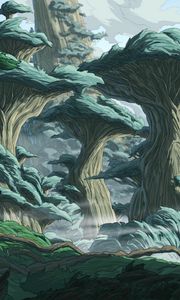 Preview wallpaper trees, fantasy, landscape, art