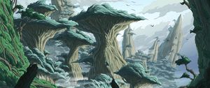 Preview wallpaper trees, fantasy, landscape, art