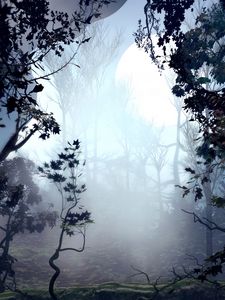 Preview wallpaper trees, fog, art, forest