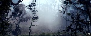 Preview wallpaper trees, fog, art, forest
