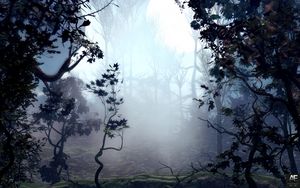 Preview wallpaper trees, fog, art, forest