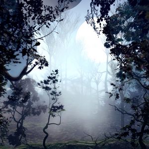Preview wallpaper trees, fog, art, forest