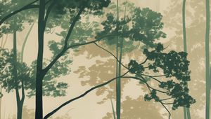 Preview wallpaper trees, forest, art, light