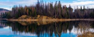 Preview wallpaper trees, forest, island, lake, reflection, nature