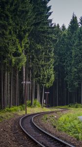 Preview wallpaper trees, forest, railway