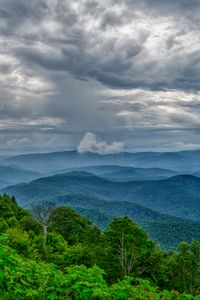 Preview wallpaper trees, hills, clouds, sky