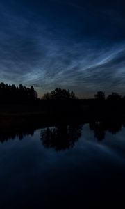 Preview wallpaper trees, lake, evening, water, reflection