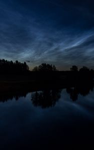 Preview wallpaper trees, lake, evening, water, reflection