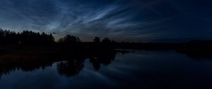 Preview wallpaper trees, lake, evening, water, reflection