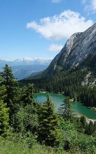 Preview wallpaper trees, lake, forest, mountain