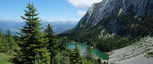 Preview wallpaper trees, lake, forest, mountain