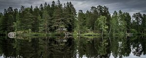 Preview wallpaper trees, lake, reflection