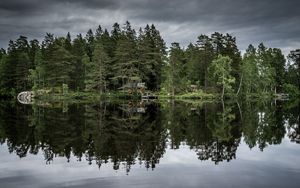Preview wallpaper trees, lake, reflection