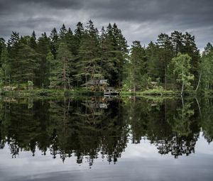 Preview wallpaper trees, lake, reflection